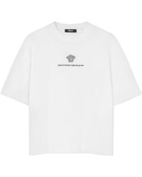 Versace - Medusa Milano Embroidered Crewneck T-Shirt - Lyst