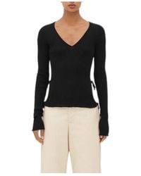 Bottega Veneta - V-Neck Ribbed Jumper - Lyst