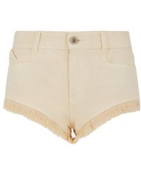 The Attico - The Fringed Denim Short Pants - Lyst