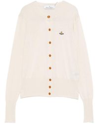 Vivienne Westwood - Logo Embroidered Buttoned Cardigan - Lyst