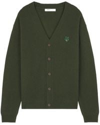 Maison Kitsuné - Maison Kitsuné Bold Fox Head Patch Knitted Cardigan - Lyst