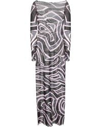 PUCCI - Labirinto Print Long Tulle Dress - Lyst