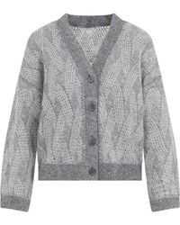 Peserico - Alpaca, Wool And Mohair Cardigan - Lyst