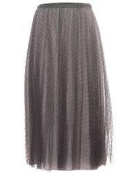 RED Valentino - Dotted Tulle Skirt - Lyst