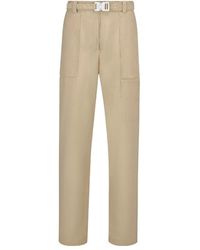 Dior - Cargo Pants With 'Cd' Buckle Belt - Lyst