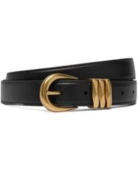 Ralph Lauren - Slim Belt With A Metal Buckle - Lyst
