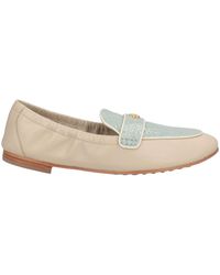 Tory Burch - Round Toe Snake Print Loafers - Lyst