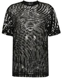 Mugler - Flocked-Print T-Shirt - Lyst