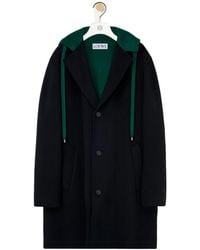 Loewe - Hooded Cuff Coat - Lyst