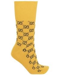 Gucci - Monogram-Pattern Intarsia-Knit Socks - Lyst
