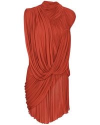 Balmain - Draped Flowing Jersey Dress - Lyst