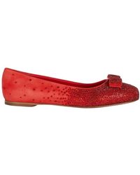 Ferragamo - Logo Flat Shoes - Lyst