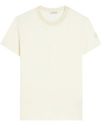 Moncler - 100% Cotton Short-Sleeve T-Shirt - Lyst