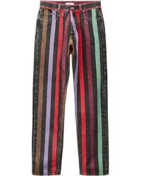 Versace - Vertical Striped Jeans - Lyst