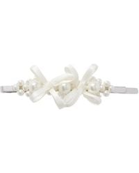 Simone Rocha - Bow-Detailed-Tone Faux Pearl Hair Clip - Lyst