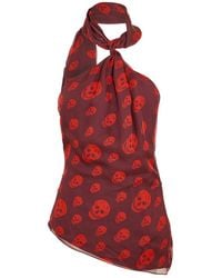 McQueen - Alex Skull Scarf Woven Cami Vest - Lyst