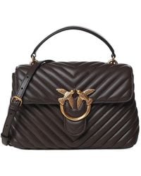 Pinko - Quilted Top Handle Shoulder Bag - Lyst