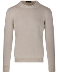Roberto Collina - Crewneck Knitted Jumper - Lyst