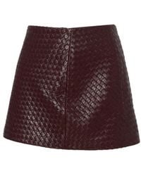 Manokhi - Woven Leather Mini Skirt - Lyst