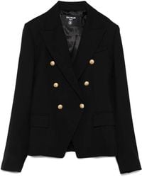 Balmain - Double-Breasted Button-Detail Blazer - Lyst