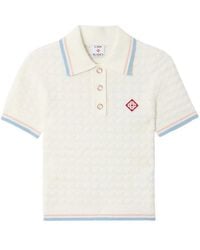 CASABLANCA - Textured Logo Polo Top - Lyst
