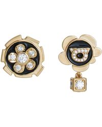 Ferragamo - Ferragamo Asymmetrical Charm Gancini Embellished Earrings - Lyst