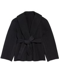 Balenciaga - Short Wrap Coat - Lyst