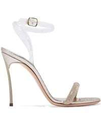 Casadei - Glittered High-Heeled Sandals - Lyst