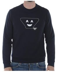Emporio Armani - Long-Sleeved Round-Neck Sweater - Lyst