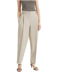 Brunello Cucinelli - Straight-Leg Pleated Pants - Lyst