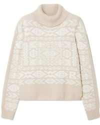 Bogner - Nadin Fair Isle Appliquéd Wool-Jacquard Turtleneck Sweater - Lyst