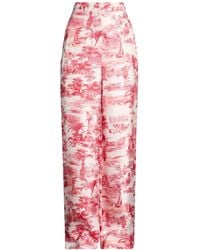 Max Mara - Versatile Floral Loose-Fit Long Casual Pants - Lyst