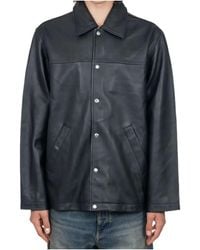 sunflower - Buttoned Leather Jacket - Lyst