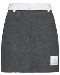 Thom Browne - Logo-Patch Mini Skirt - Lyst