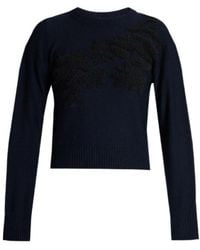 Erdem - Fine-Knit Floral-Embroidered Sweater - Lyst