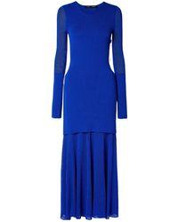 Proenza Schouler - Layered Knitted Maxi Dress - Lyst