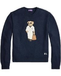 Ralph Lauren - Bear-Appliqué Crew-Neck Sweater - Lyst