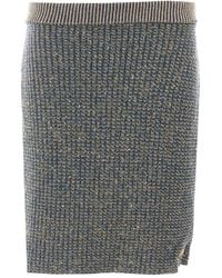 Balmain - Rear Zipped Sequin Embellished Skirt - Lyst