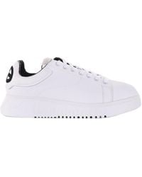 Emporio Armani - Low-Cut Lace-Up Sneakers - Lyst