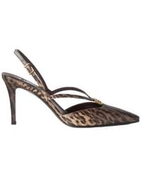 Fendi - High Heel Printed Karung Slingbacks - Lyst