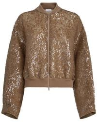 Brunello Cucinelli - Silk Bomber Jacket - Lyst