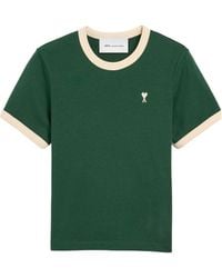 Ami Paris - Ami De Coeur Embroidered Crewneck T-Shirt - Lyst
