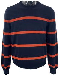 dunhill - Striped Long-Sleeved Sweater - Lyst