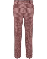 P.A.R.O.S.H. - Check Straight Casual Pants - Lyst