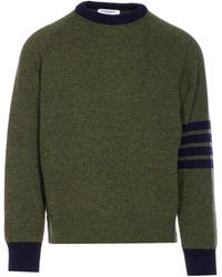 Thom Browne - 4 Bar Stripe Shetland Wool Sweater - Lyst