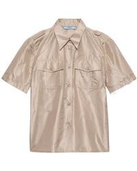 Prada - Short-Sleeved Button-Up Shirt - Lyst