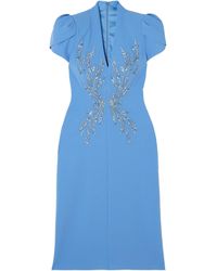 Jenny Packham - Crystal-Embellished Crepe Evening Gown - Lyst