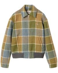 Miu Miu - Checked Blouson Jacket - Lyst