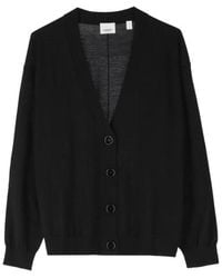 Burberry - V-Neck Knitted Cardigan - Lyst