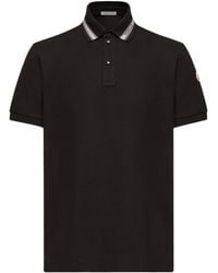 Moncler - Logo-Trim Polo Shirt - Lyst